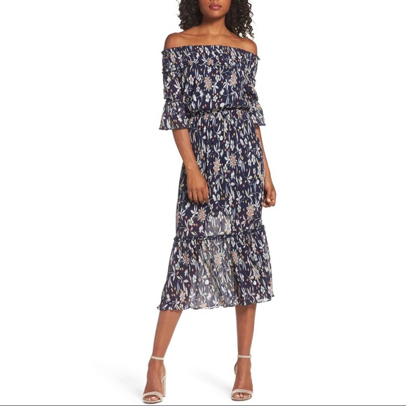 Anthropologie Dresses & Skirts - Midi Off The Shoulder Dress